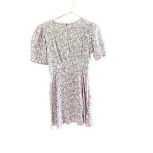 Faithfull the Brand Sidonie Vionette Floral Puff Sleeve A-Line Mini Dress Size 2
